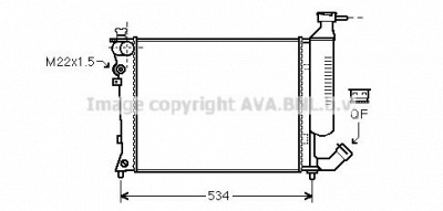 AVA QUALITY COOLING cn2154 -  Радиатор, охлаждение двигателя